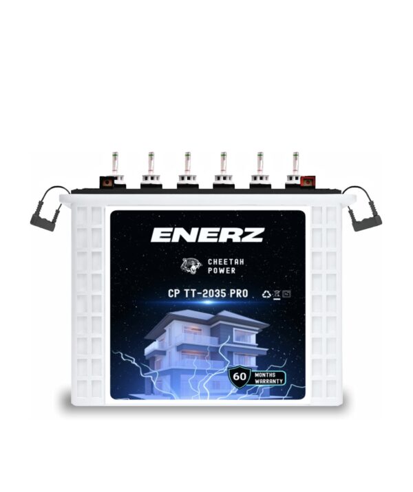 ENERZ CP TT-2035 PRO 12V 200Ah Tall Tubular Inverter Battery 12+ Hour Backup, 5-Year Warranty, 7-9 Years Life | Reliable Power for Home & Office